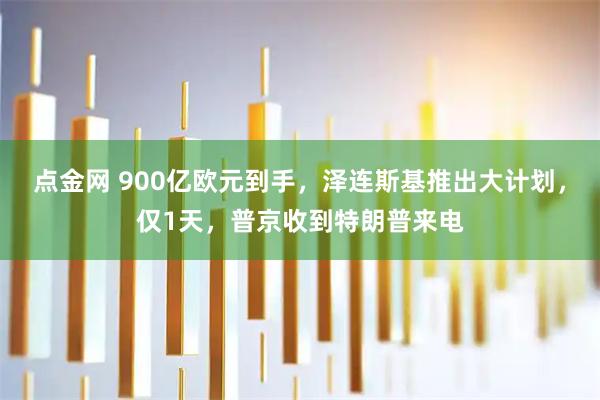 点金网 900亿欧元到手，泽连斯基推出大计划，仅1天，普京收到特朗普来电